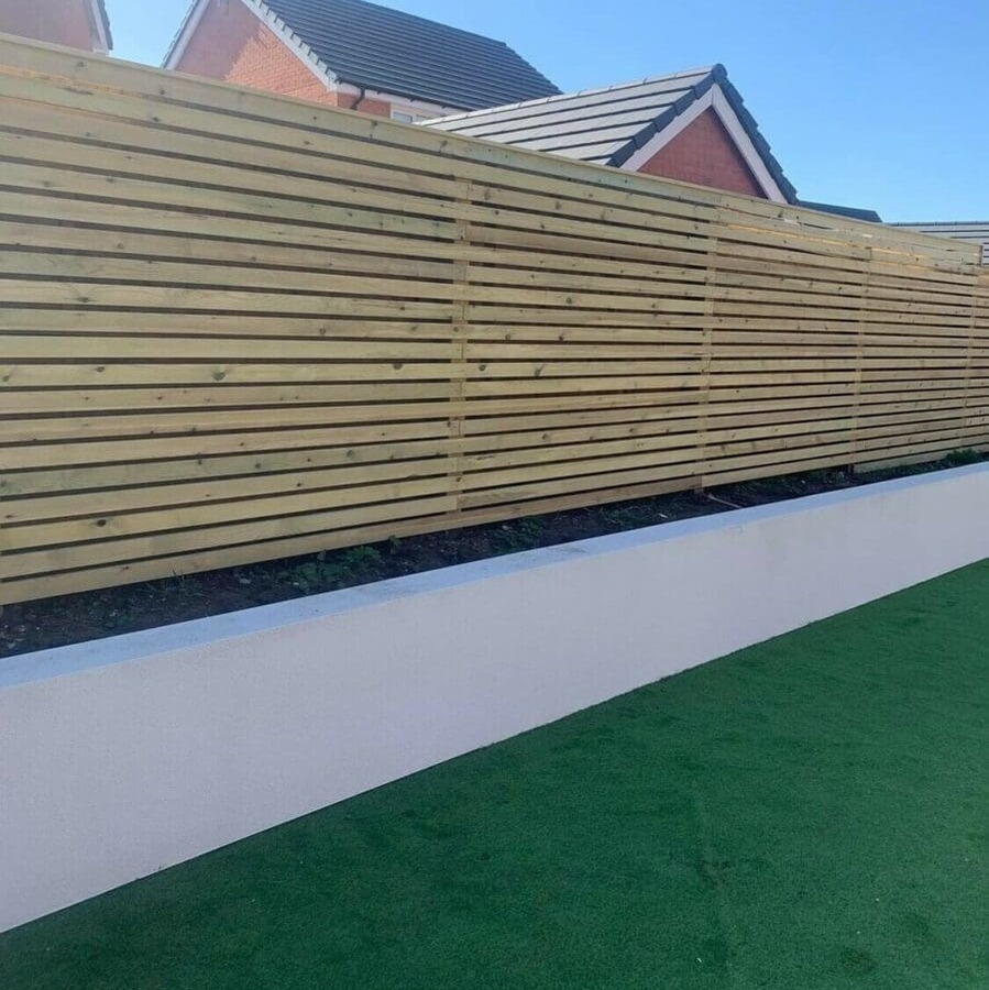 2x1 Green Contemporary Fencing Battens