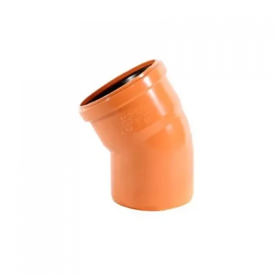 110mm 15°, 30°, 45°, 87.5° Underground Drainage Bend - SINGLE SOCKET