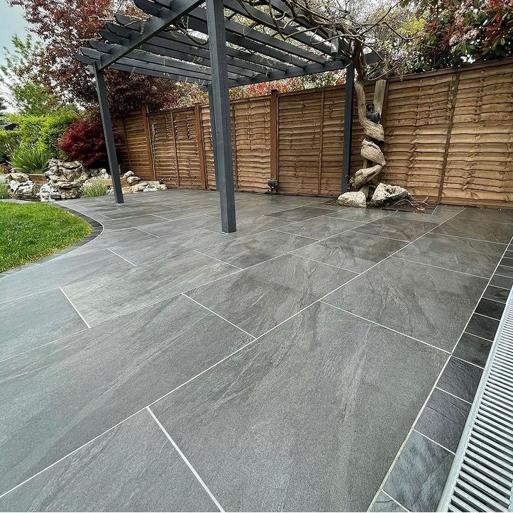 Anthracite Black Vitrified Porcelain Paving Slabs 20mm 900×600