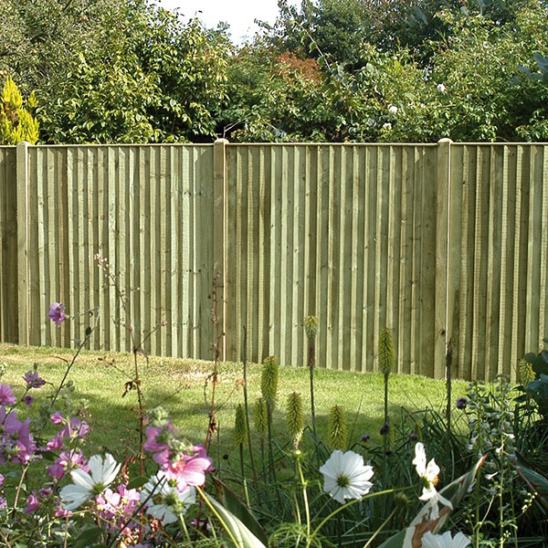 Closeboard Featheredge Fence Panel GREEN