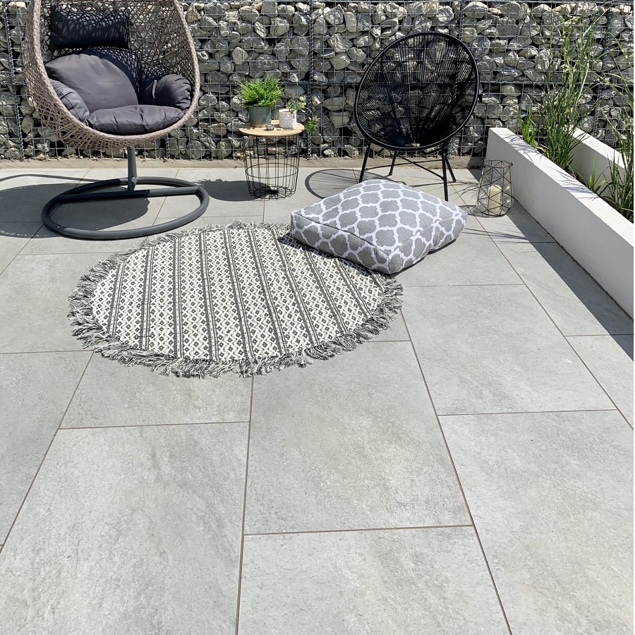 Hammer Grey Vitrified Porcelain Paving Slabs 900x600 20mm- 22.30m² Pack