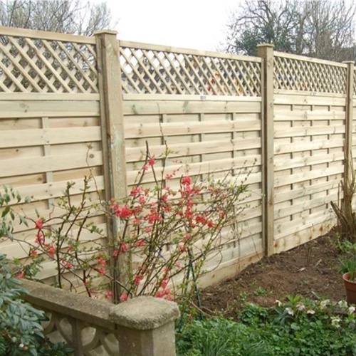 Horizontal Lattice Top Fence Panel