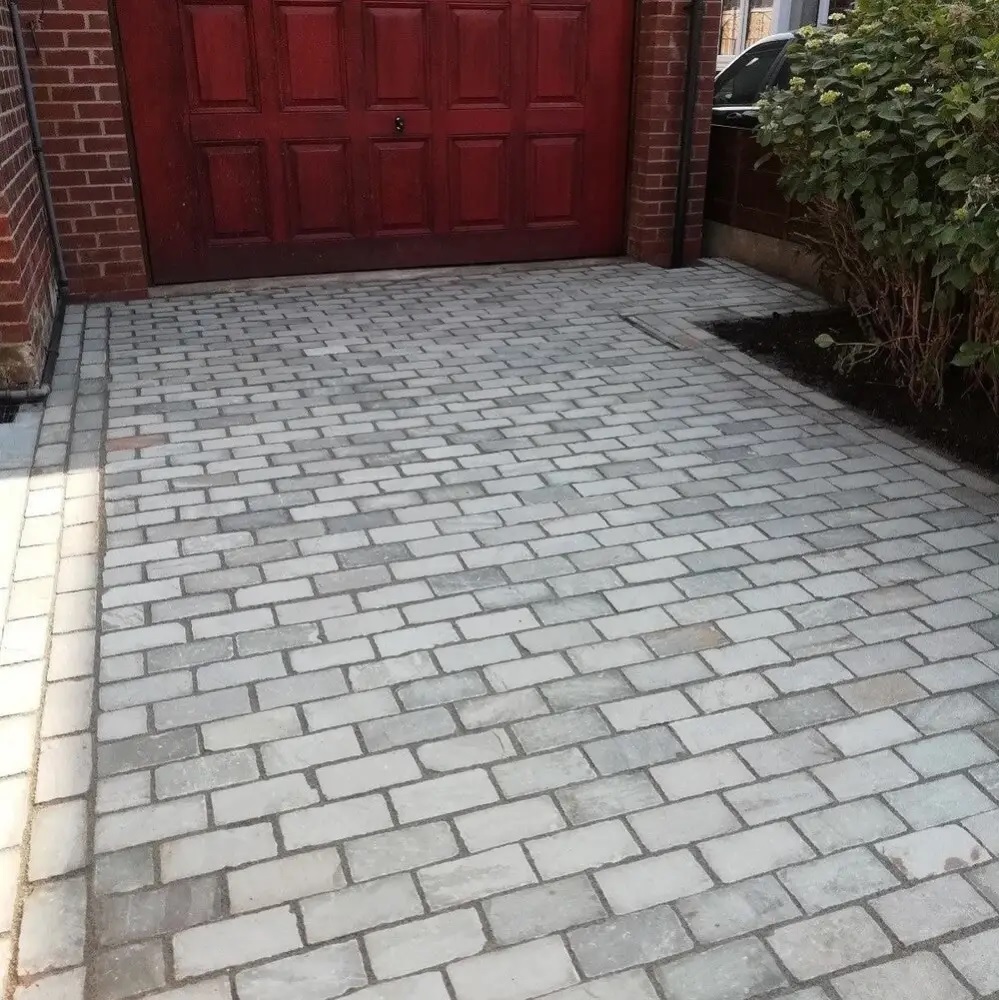 Kandla Grey Natural 200x100 Sandstone Cobbles