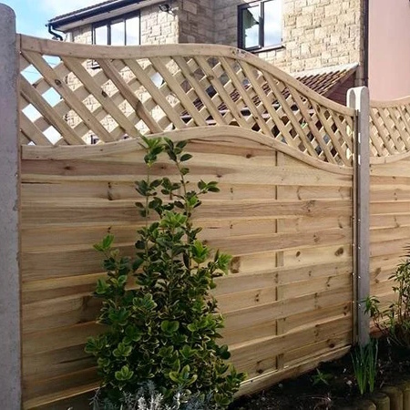 Omega Lattice Top Fence Panel