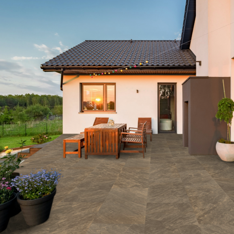 Sagar Black Vitrified Porcelain Paving Slabs 900x600 20mm - 22.30m² Pack