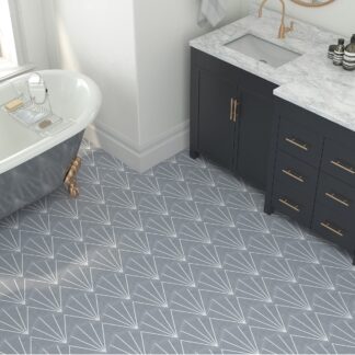 Spark Hexagon Matt Grey Porcelain | Sample
