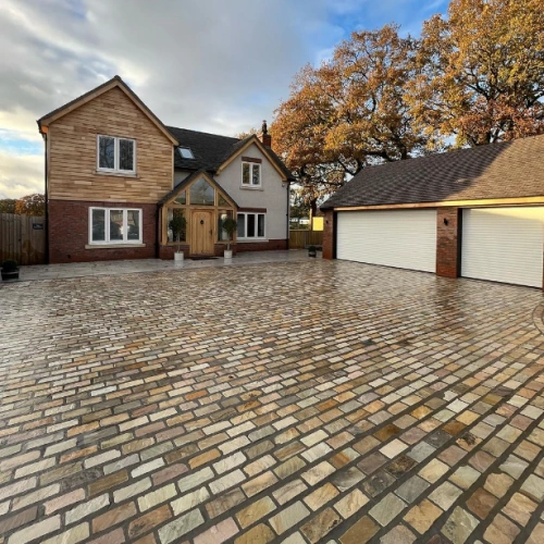 2-Fossil Mint Natural Sandstone Cobble Setts