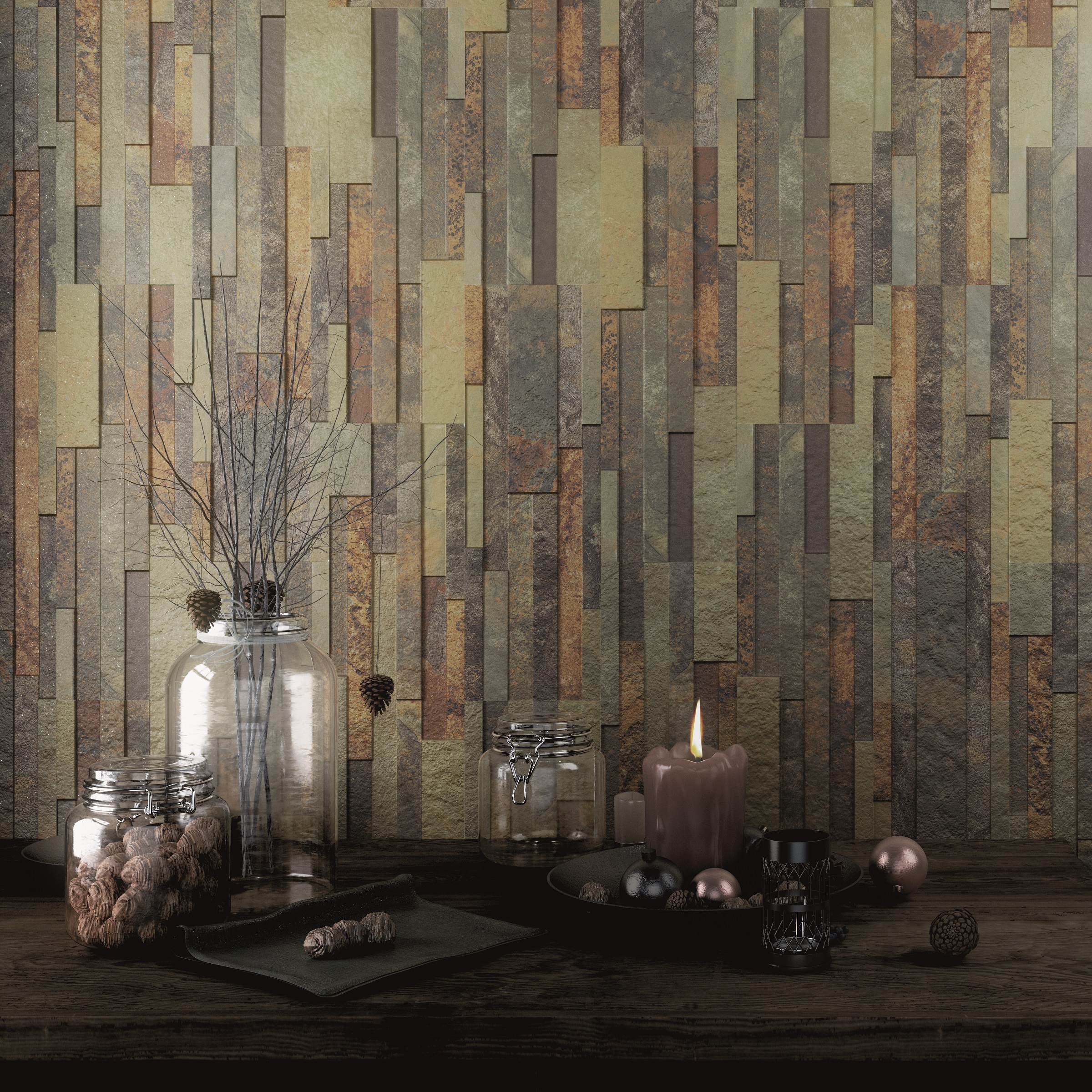 Tikal Magma Porcelain Wall Cladding Slips | Sample
