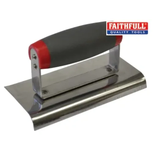 -Faithfull Edging Trowel Soft Grip Handle 6 x 3in